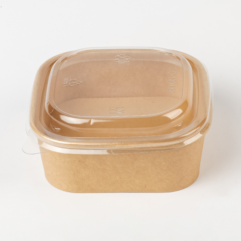 Suorakulmainen ja neliön muotoinen paperikulho