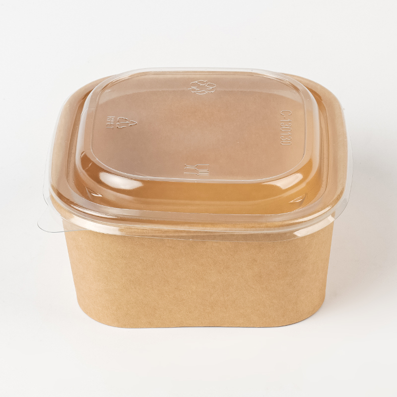 Suorakulmainen ja neliön muotoinen paperikulho